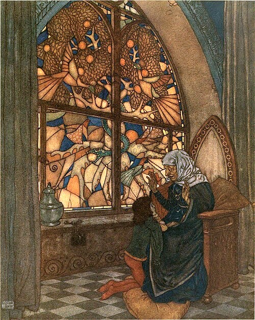 Stories-from-Hans-Andersen-Edmund-Dulac-color-plate-at-page-117