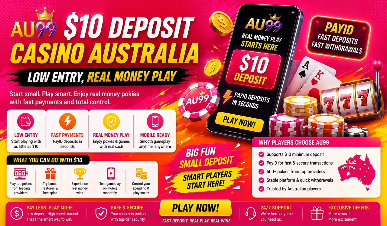 $10 deposit casino Australia