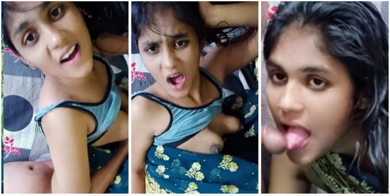 Beauty Desi Girl Surprised His Boyfriend in Blue Saree Blowjob and Fuck 2 Clips Marge