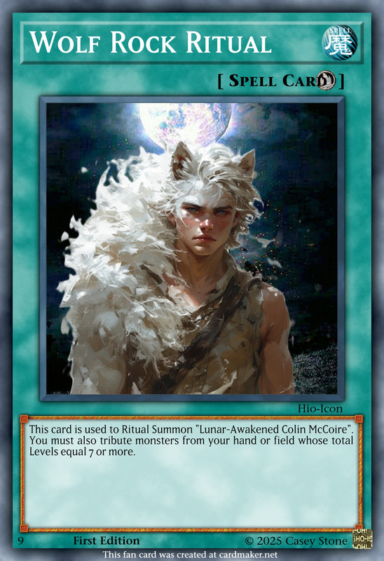 Wolf Rock Ritual Spell Card Yugioh