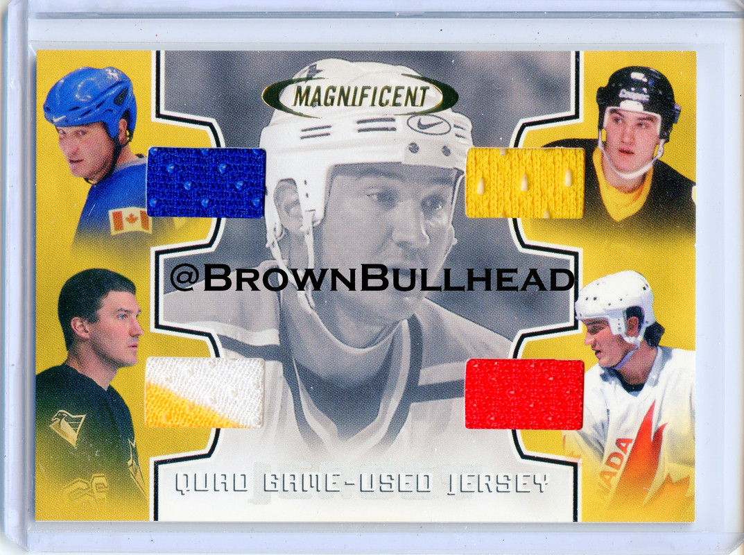 2002-03 BAP First Edition Jerseys #MI-09 [Mario Lemieux Quad Jersey] [Pittsburgh Penguins] [~10] [sw