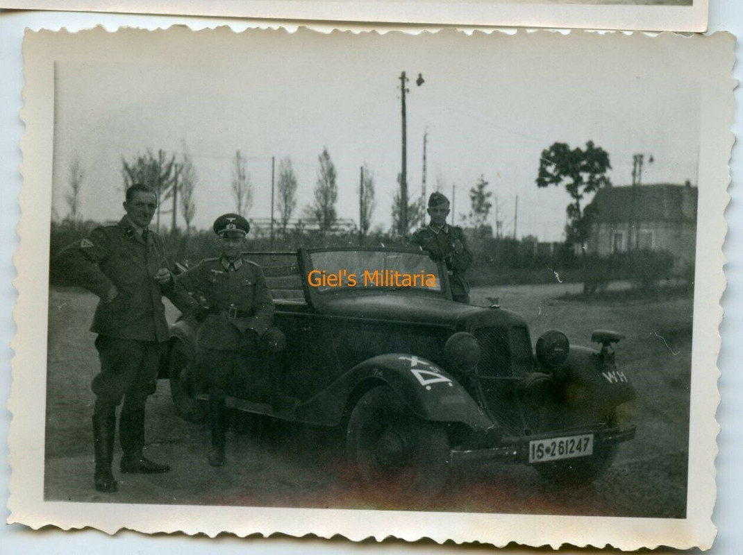 Orig. Foto Pkw wagen wehrmacht nskk truppen in Cambrai Frankreich (2)