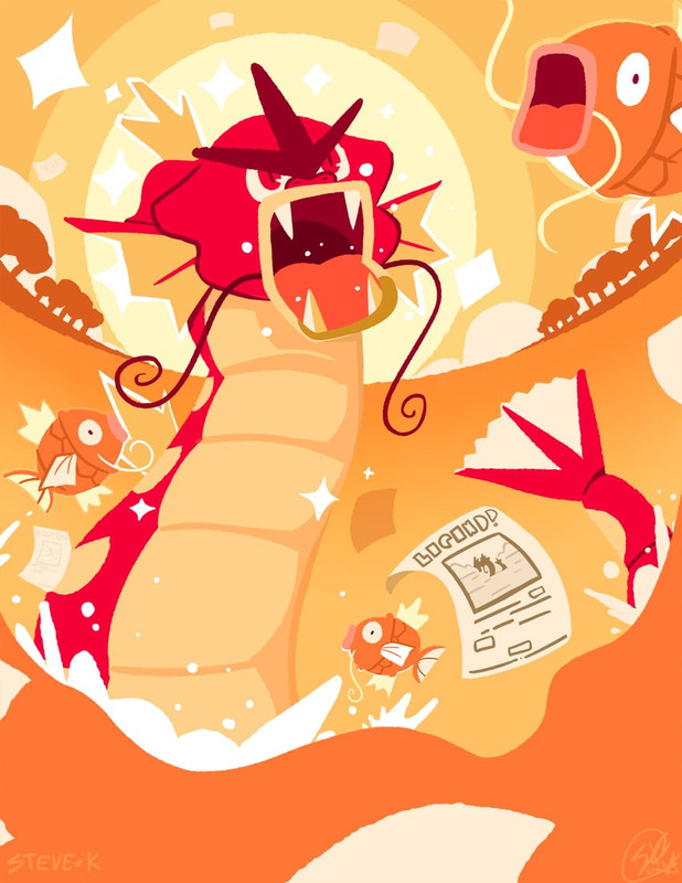 magikarp-and-gyarados-pokemon-drawn-by-s