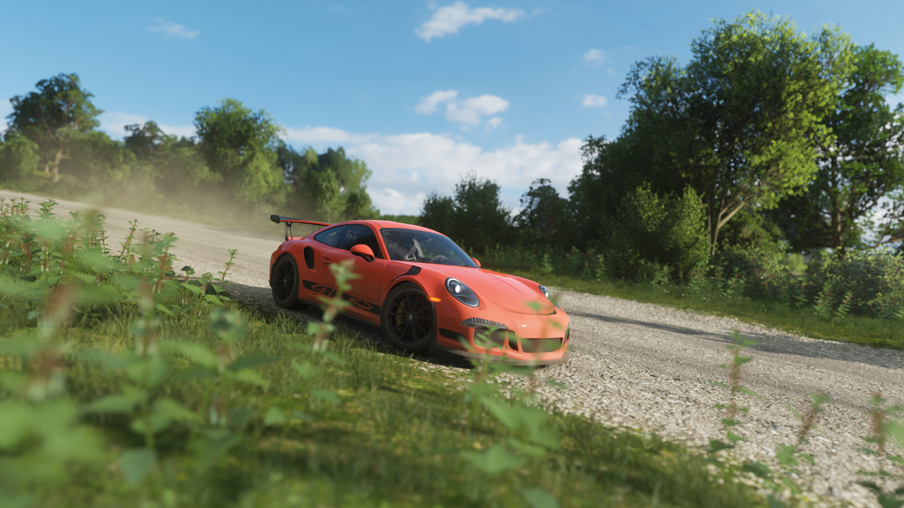 Porsche GT3RS gravel road