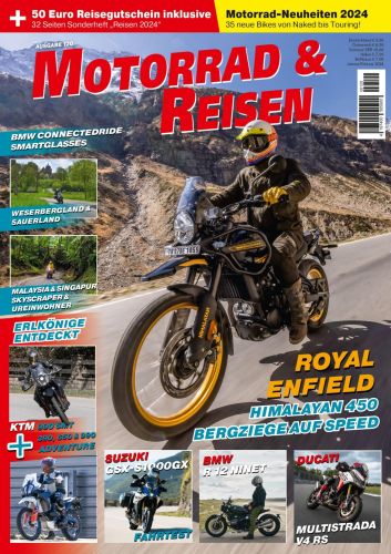 Cover: Motorrad und Reisen Magazin  No 120 Januar-Februar 2024