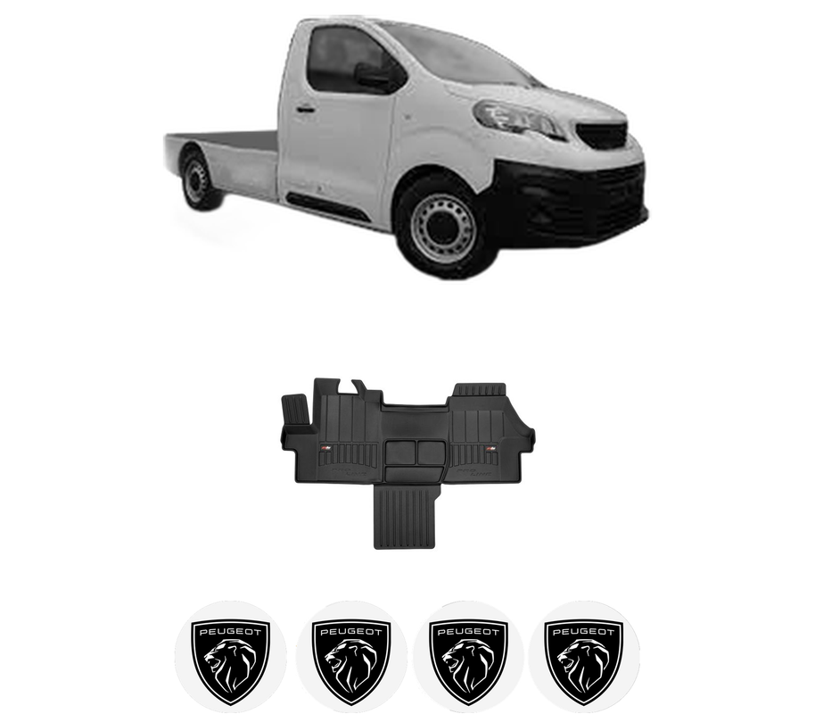 Set covorase presuri PEUGEOT EXPERT Platform/Chassis (V_) din 2016-2023, auto, din cauciuc thermoplastic, 4 Stickere auto cu PEUGEOT