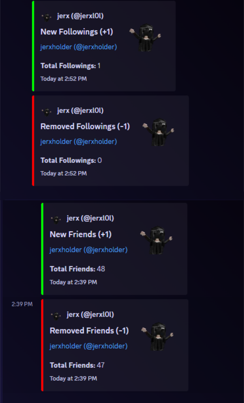 Friend/Following notifications