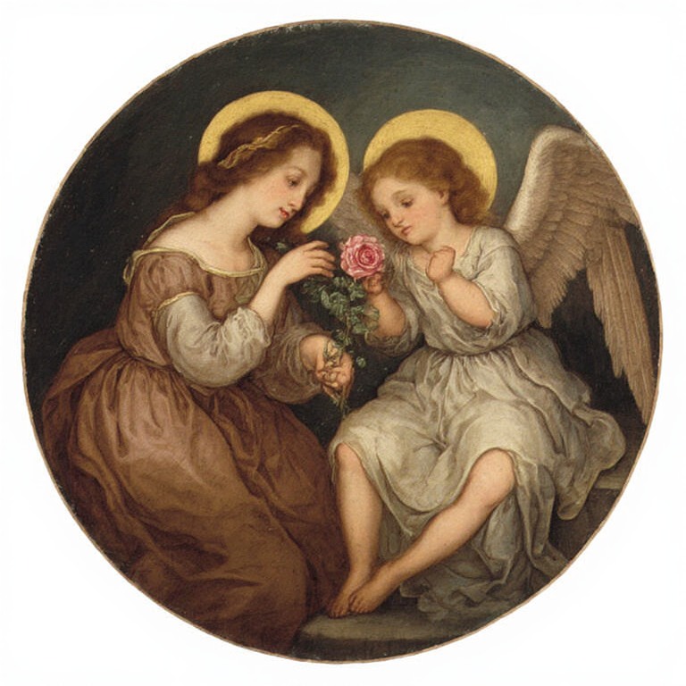 Maria-holdind-rose-and-Angel-A-(2)