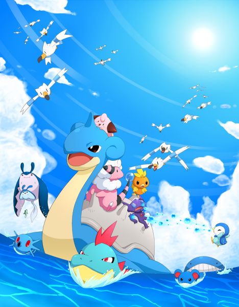 piplup-torchic-lapras-wingull-marill-and