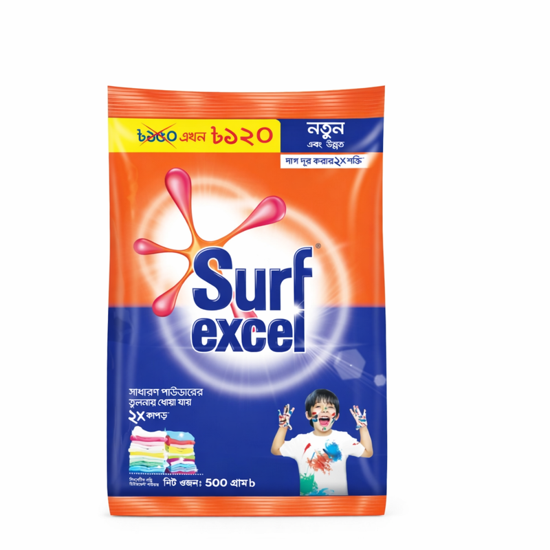 Surf Excel Synthetic Laundry Detergent Powder 500g