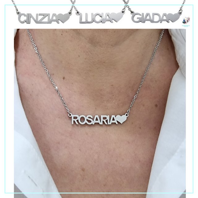 Collana Con Ciondolo Cuore In Acciaio Inossidabile Collana Con Ciondolo Cuore In Acciaio Inossidabile