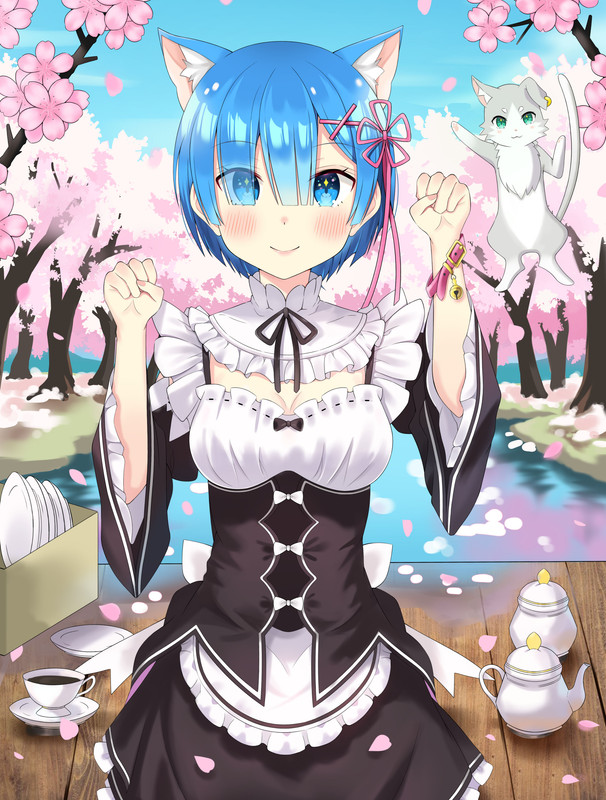 rem-and-puck-re-zero-kara-hajimeru-isekai-seikatsu-drawn-by-gkdnd-a2594afd40444a55fe940508060ce77