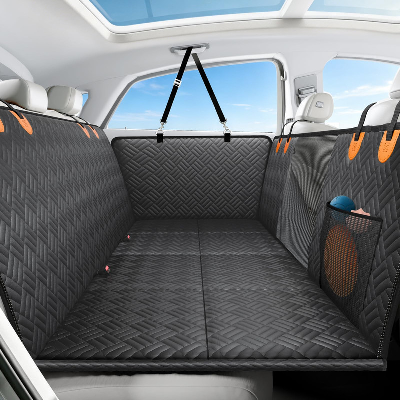 PROZAR Dog Car Seat Cover Hard Bottom Back Seat Extender