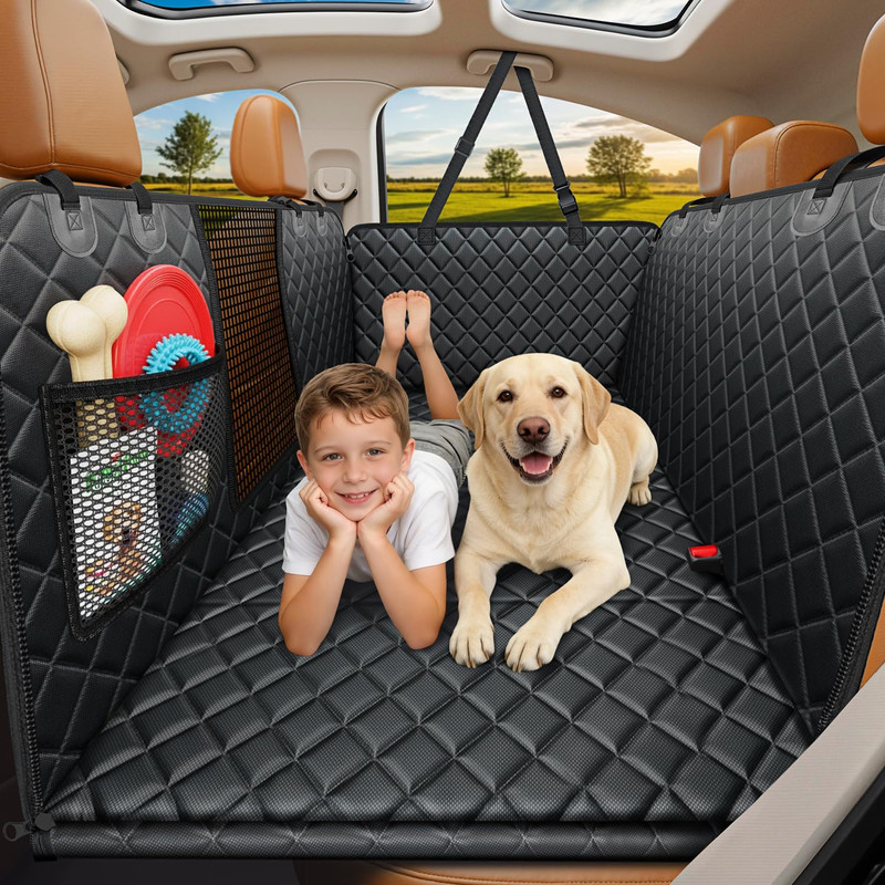 URPOWER Backseat Extender for Dogs Hard Bottom