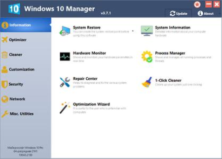 Yamicsoft Windows 10 Manager 3.7.1 Multilingual Portable