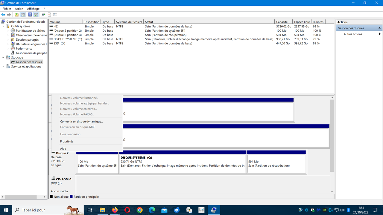 GESTION DE MES DISQUES .2
