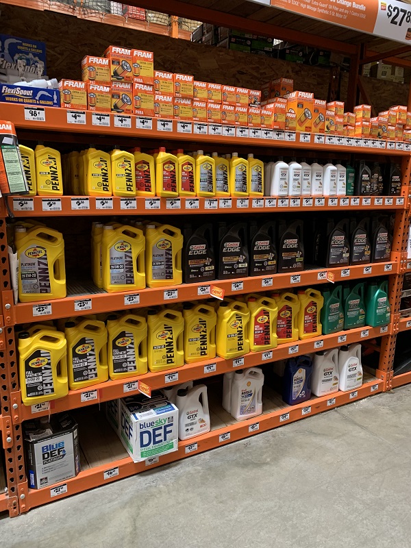 Home Depot automotive section. BobIsTheOilGuy