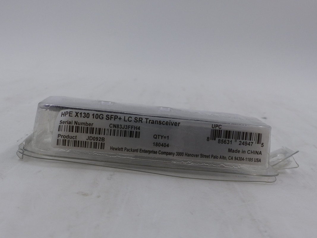 HPE X130 10G SFP+LC SR TRANCIVER HPE X130 10G SFP+LC SR TRANCIVER