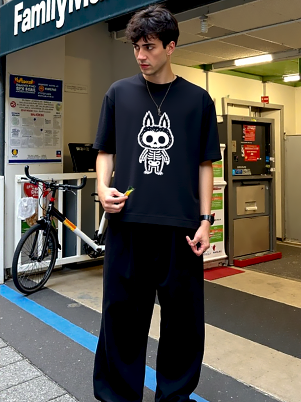 Skeleton Black Tee