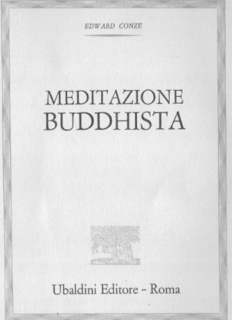Edward Conze - Meditazione buddhista (1977)