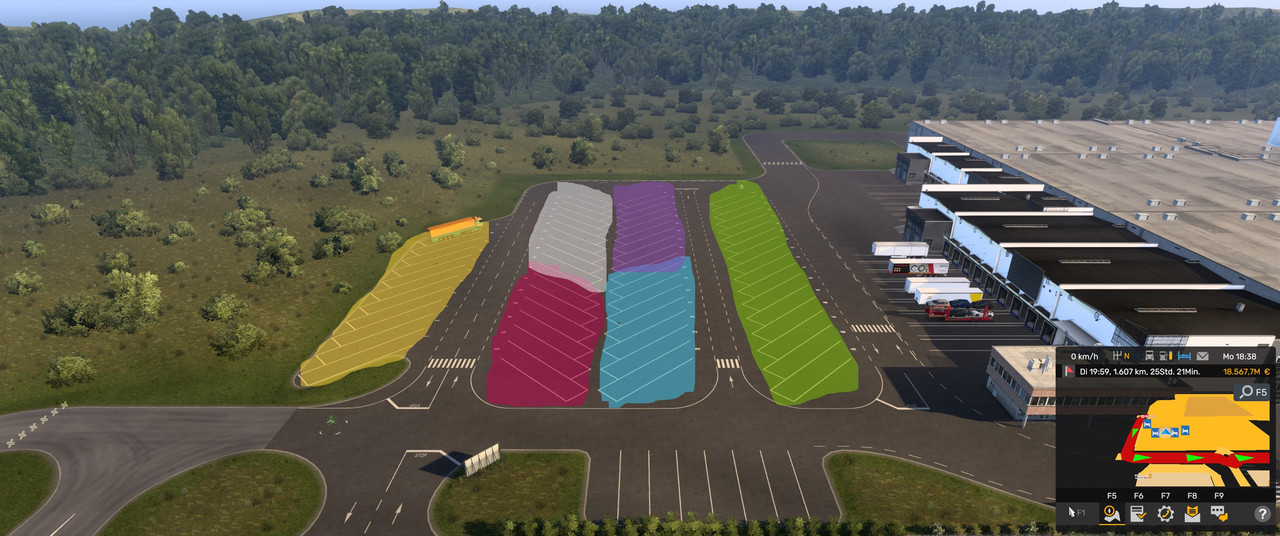 Toyota Parkplatz 1 bis 11 (Gelb)