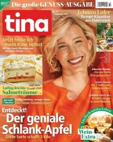 Cover: Tina Frauenzeitschrift No 37 vom 07  September 2022