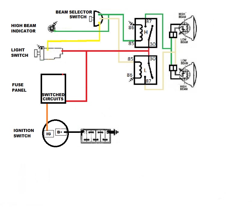 ** Headlight relays - TriFive.com, 1955 Chevy 1956 chevy 1957 Chevy