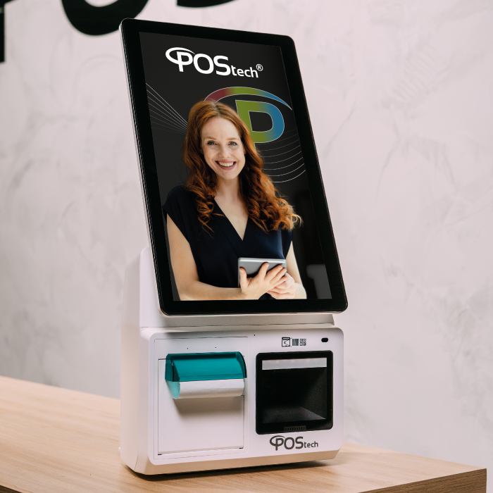 Totem de Autoatendimento Postech em uma lanchonete