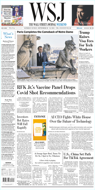 The Wall Street Journal Weekend September 20-21-2025