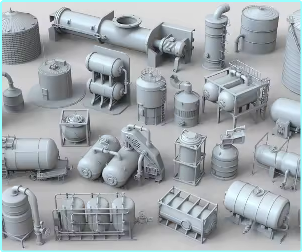 Artstation Industrial Tanks Part 2 25 Pieces – (72 MB)