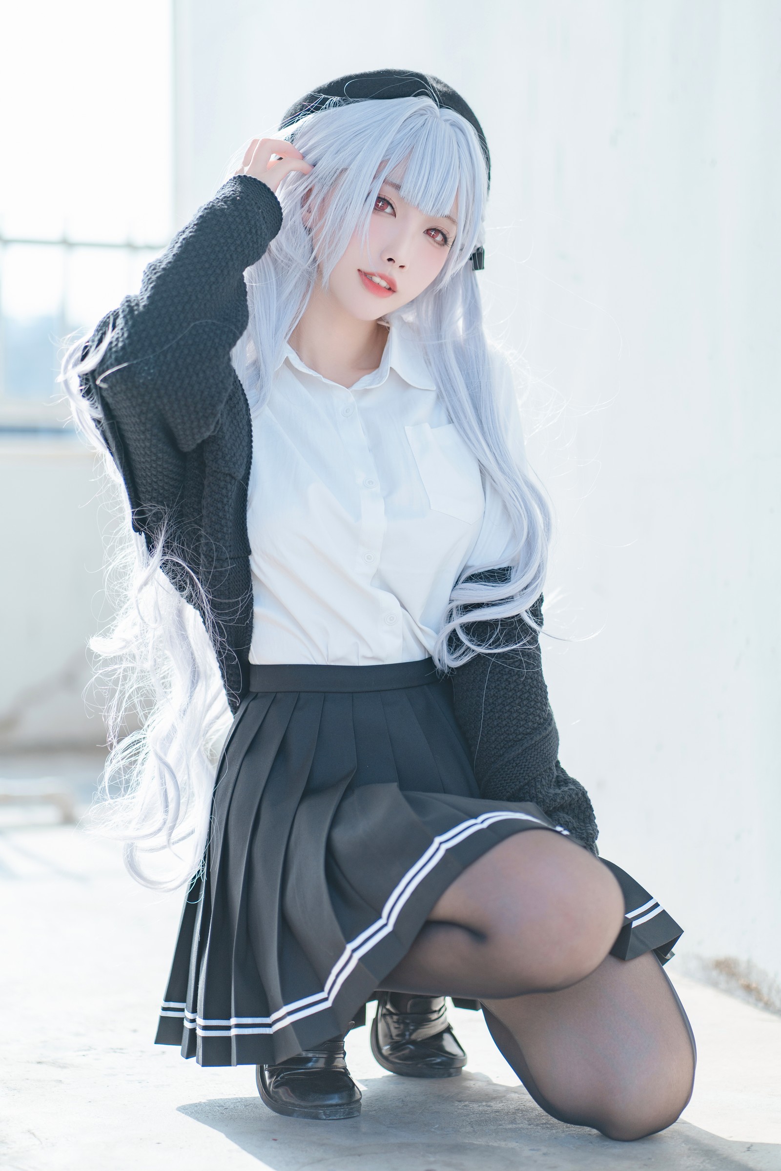 宮本桜 碧蓝航线 斯库拉 JK 制服写真｜校园风 Cosplay 图集（21P｜428MB）插图9