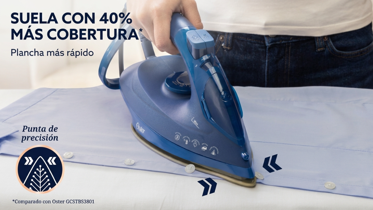 Detalle Suela Aeroceramic Oster AEROGLIDE PLUS