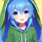 00457-1389419901-(((DATE_ A_LIVE))), green hooded coat,  ((short dress)), hand rabbit puppet, hood u