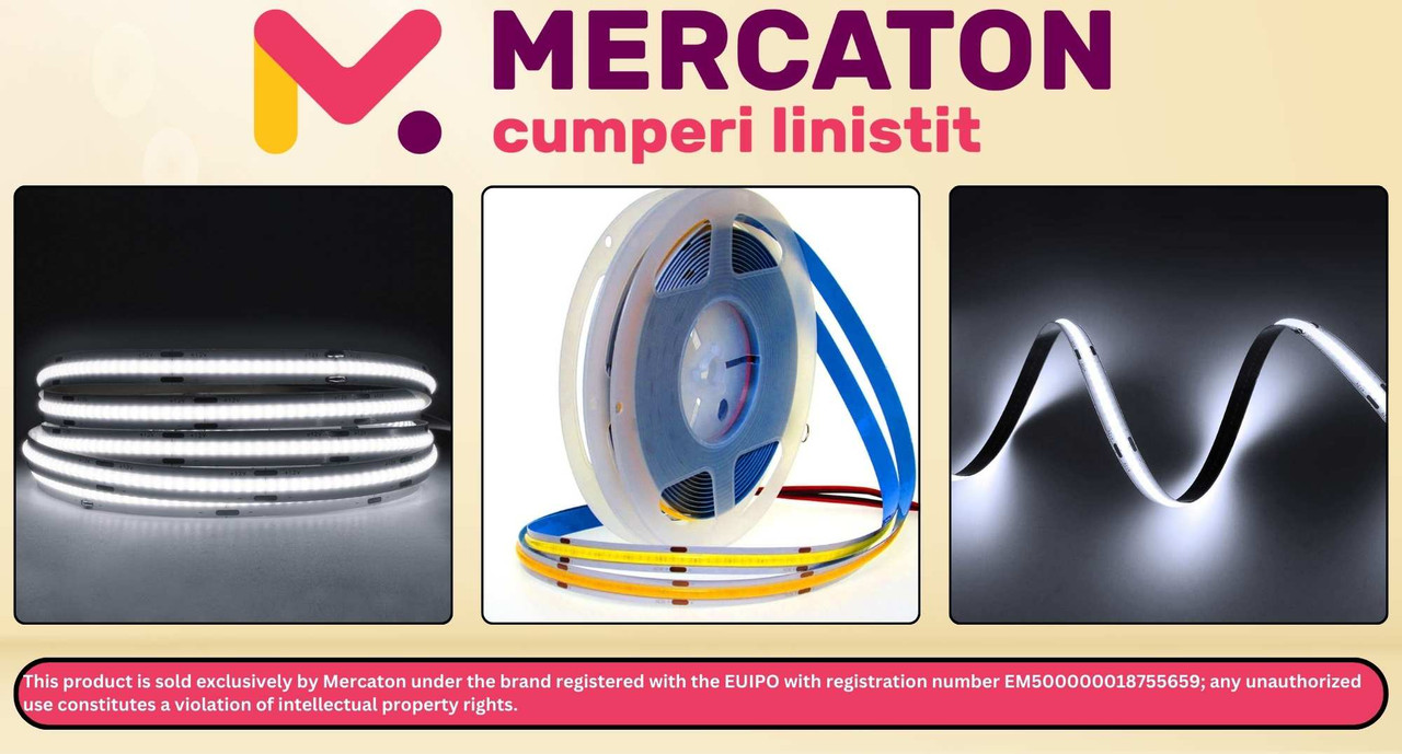 Banda LED COB Mercaton, pentru Decoratiuni Interioare, Flexibila