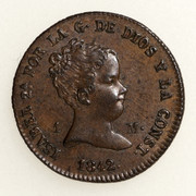 1 maravedí 1842. Isabel II. Segovia PAS5843