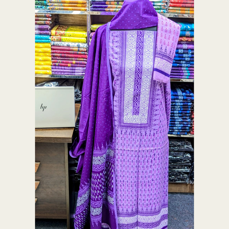 New Exclushive Collection High Qualitiey Cotton Printed Three Piece