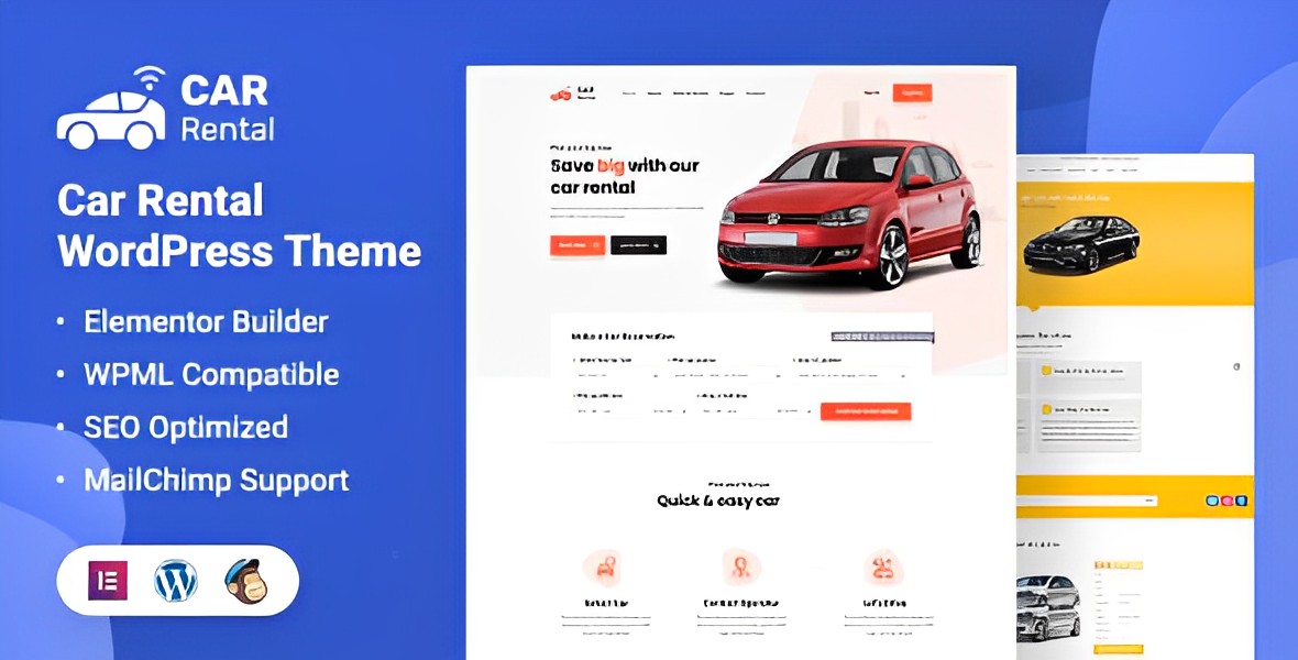 Car Rental – WordPress Theme Landing Page