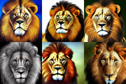 photorealistic lion - Stable Diffusion