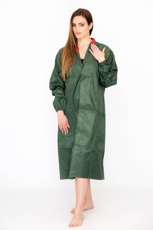 Senza-Heavy-duty-Raincoat-with-Hood-and-Drawstring-For-Men-Women-With-Transparent-Brim-GREEN-3