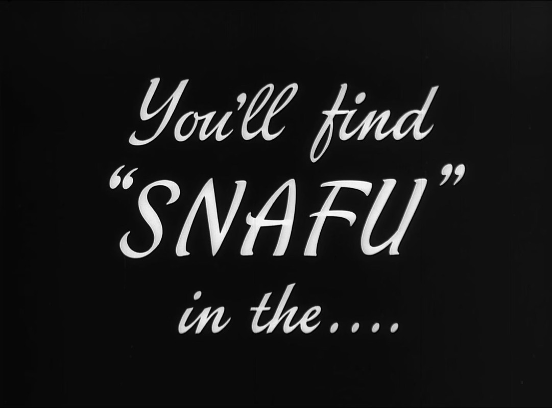 Private Snafu (1943) S01E01 Coming!! Snafu (1080p Bluray x265 10