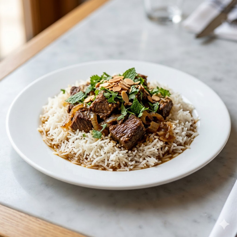 Arroz Basmati con Carne