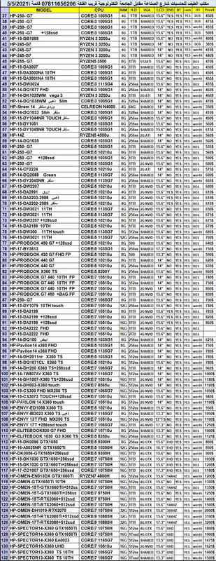 اسعار الحاسبات في بغداد، اسعار الحاسبات في العراق بتاريخ 6/5/2021 | منتديات  فخامة العراق