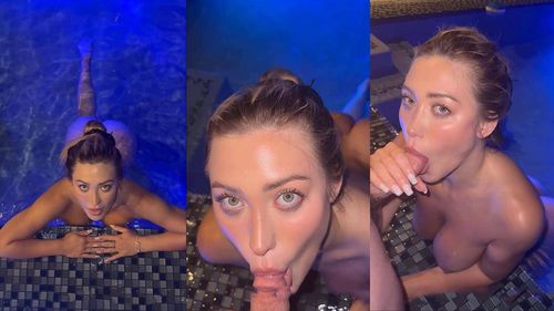 Stefanie Knight aka Stefbabyg NEW Pool BJ Onlyfans