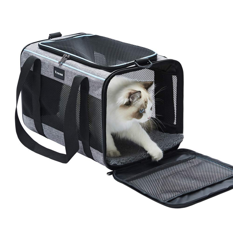 Vceoa Soft-Sided Pet Carrier 17.5x11x11