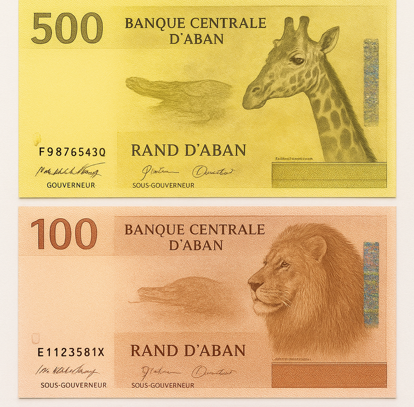 500 R₳ et 100 R₳