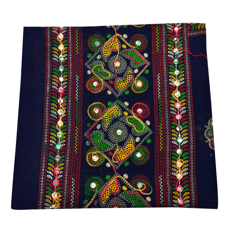 Women's Cotton Dupatta Wrap Stole Mirror Work Embroidery Ethinic Scarves Chunni - Picture 87 of 103