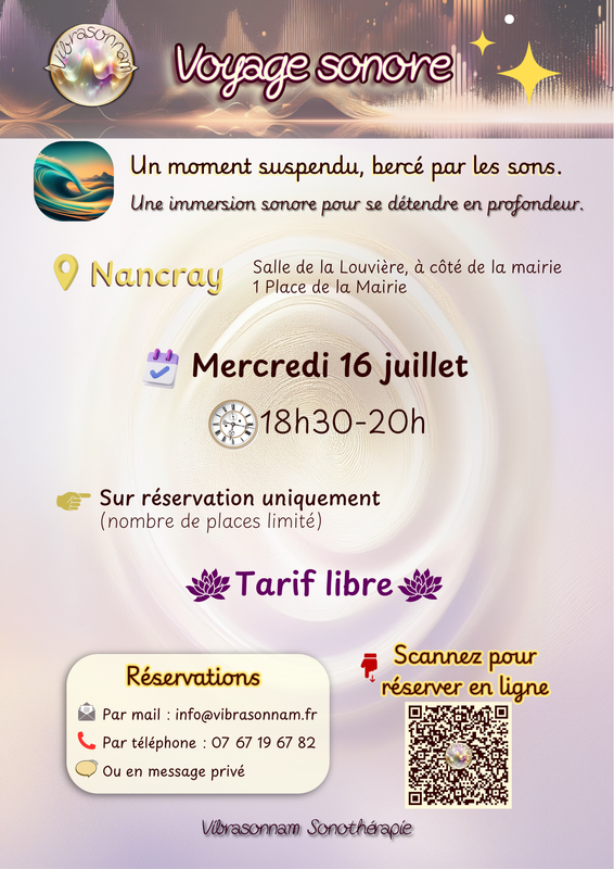 Affiche Voyage Sonore Nancray 20 juin