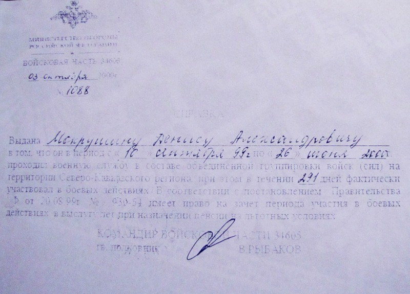 СПРАВКА о УЧАСТИИ