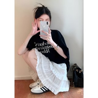 BH1176-Chân váy ren xếp tầng dáng xòe lưng chun cạp cao dáng ngắn phong cách tiểu thư - HUTA