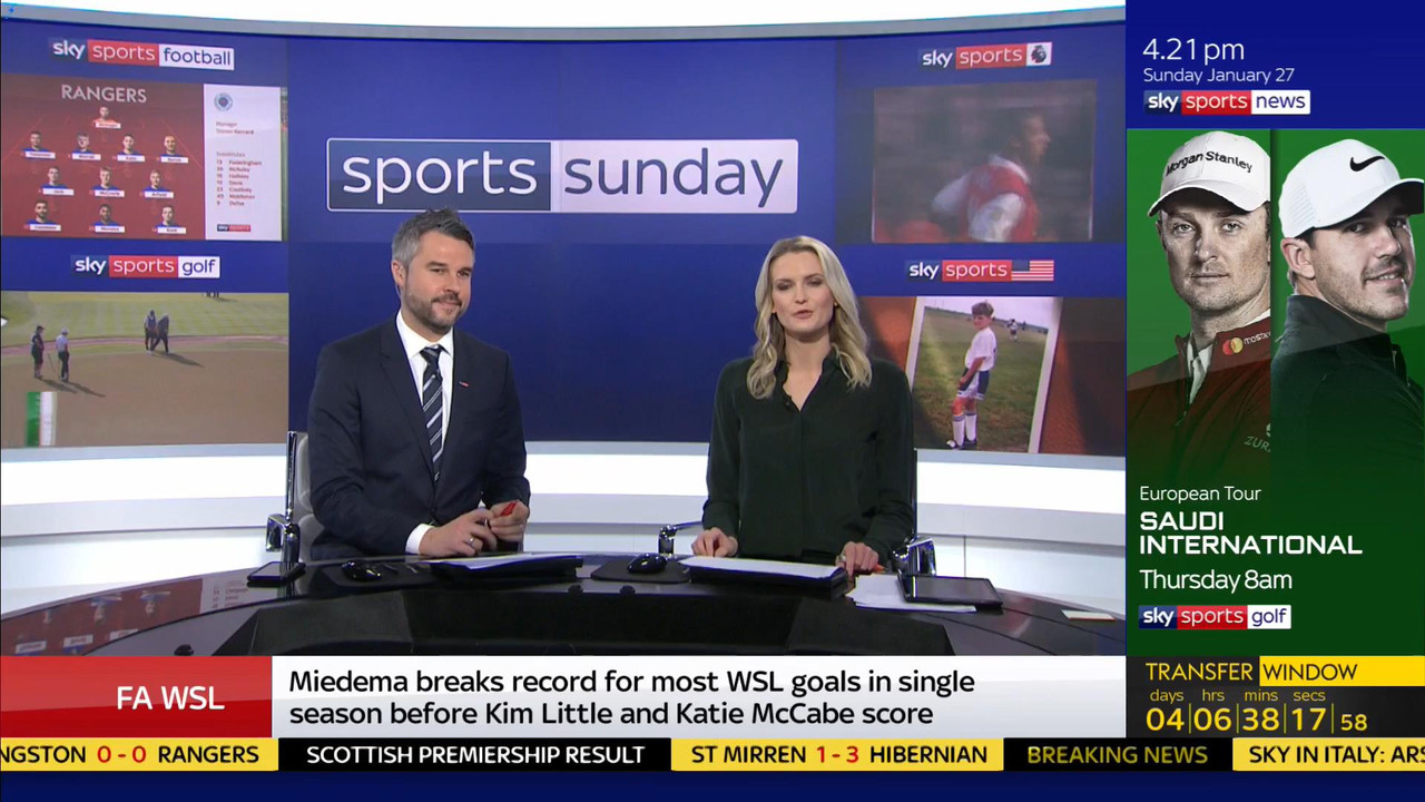 27 January - 12.00.00 - Sports Sunday. Stay in touch with the ne